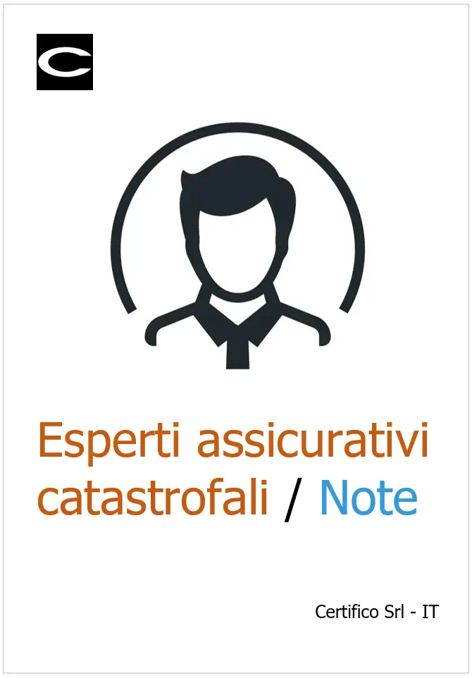Esperti assicurativi catastrofali /&nbsp;Note